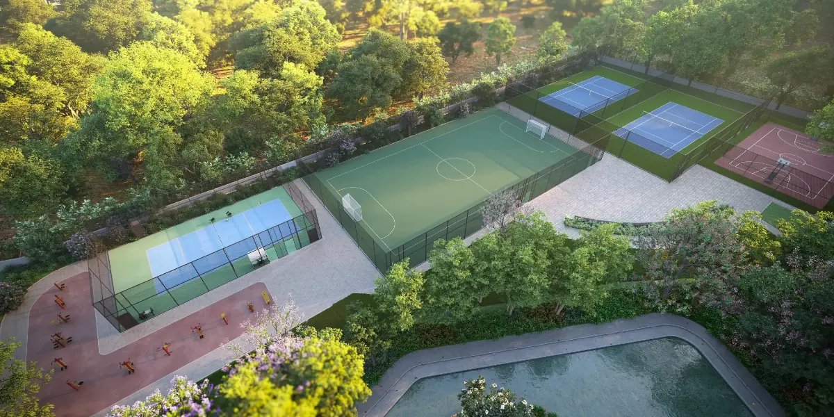 Modern living room with beige accent wall